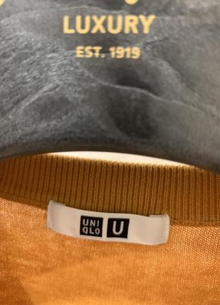 Базова футболка uniqlo гірчична3 фото