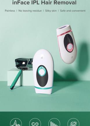 Фотоепілятор xiaomi inface ipl hair removal лазерний епілятор hair removal zh-01d5 фото