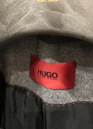 Жіноче пальто вовняне кашемірове hugo boss сіре3 фото