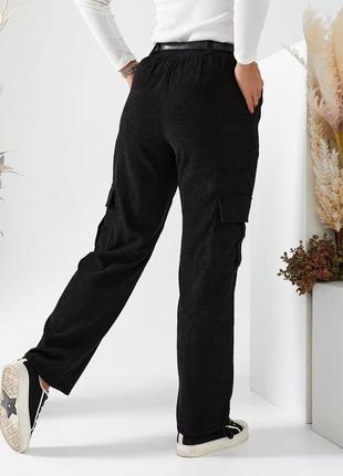 Зручні вельветові брюки-карго 46-56 розмірів. 2141828 фото