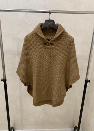 Красивое пончо из шерсти,кашемира massimo dutti