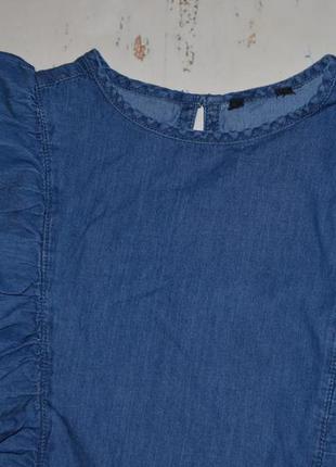 Джинсовая блуза  с рюшами 10 лет3 фото