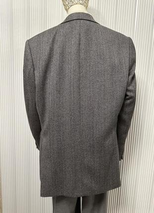 Шерстяне пальто-піджак оверсайз в ялинку.8 фото