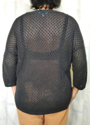 Ажурный свитер с удлиненной спинкой4 фото