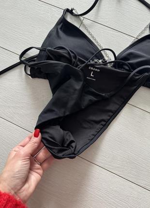 Продам купальник черный модный бикини cropp8 фото