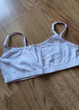 Топ бюстик для девочки, 11-12 лет, беленький, хлопок
