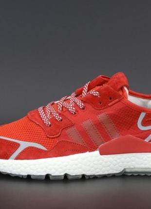Чоловічі кросівки адідас червоні. adidas nite jogger red white ref