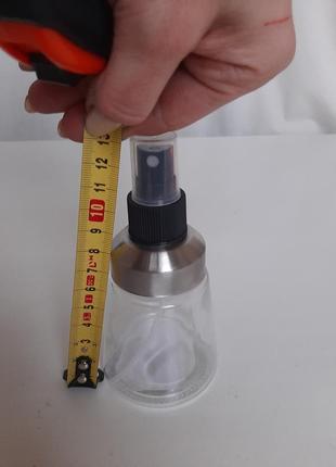 Пляшка скляна з пульверизатором (розпилювачем) 140 мл, ємність спрей для масла3 фото