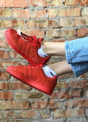 Adidas london женские кроссовки/кеды адидас красного цвета (36-40)💜6 фото