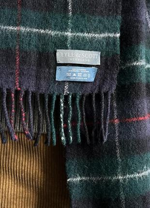 Lyle&scott made in scotland cashmere шарф оригінал шотландія британія кашемір вовна мякий ніжний теплий преміум тартан2 фото