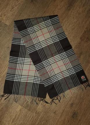 Кашеміровий шерстяний шарф у клітку в стилі burberry, кашемір, вовна