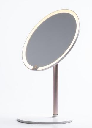 Зеркало настольное косметическое круглое с led подсветкой для макияжа