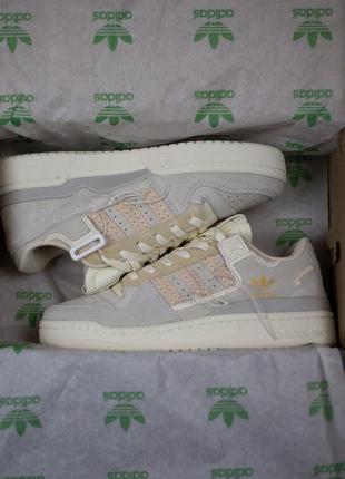 Adidas forum 84 low “off white” grey beige5 фото