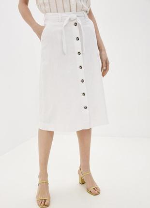 Marks m&s льняная из льна лен лляна юбка модная трендовая супер красивая1 фото