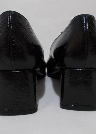 Туфли кожаные лаковые черные 'guglielmo rotta' италия 37р