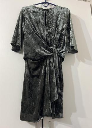 Святкова оксамитова міні сукня туніка zara4 фото