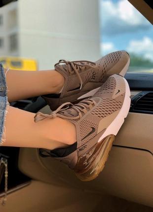 Nike air max 270 brown спортивные кроссовки найк коричневый цвет (36-41)💜7 фото