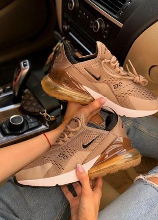 Nike air max 270 brown спортивные кроссовки найк коричневый цвет (36-41)💜1 фото