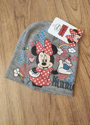 Серая шапка минни дисней