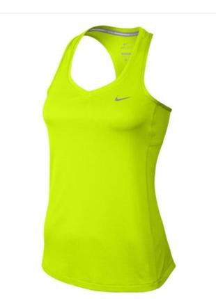 Крута яскрава неонова майка борцовка з перфорацією бренду nike dri-fit uk 12 eur 40