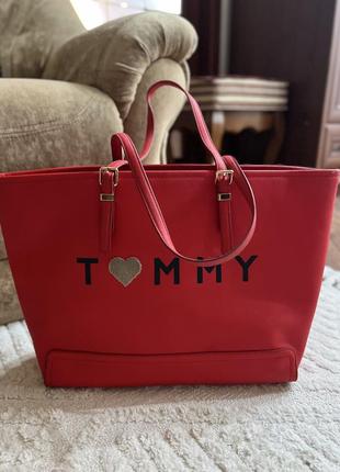 Красива сумка шопер tommy hilfiger michael kors guess