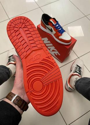 Шкіряні чоловічі кросівки nike air jordan 1 low 41-45 кроссовки мужские найк2 фото