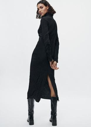 Цікава сукня zara із "м'ятою" текстурою тканини. нова. розмір м.3 фото