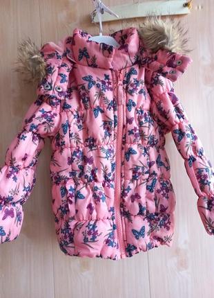 Куртка детская 3-4 года девочке lupilu зимняя весенняя демисезонная2 фото