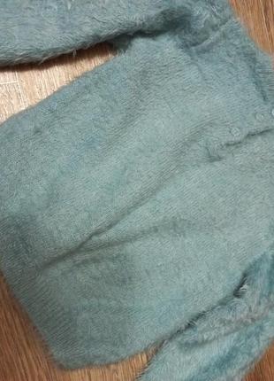 Пухнастий светр травка для дівчинки 3 роки5 фото