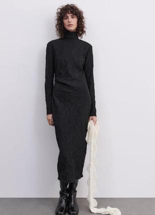 Цікава сукня zara із "м'ятою" текстурою тканини. нова. розмір м.4 фото