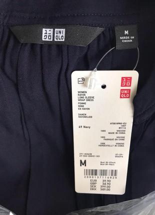 Стильное удлиненное миди платье на запах uniqlo, p. m ( на m-l ), l ( на l-xl )6 фото