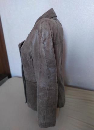 Кожаный пиджак из состареной кожи3 фото