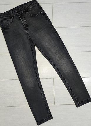 Завужені щільні джинси george в кольорі графіт