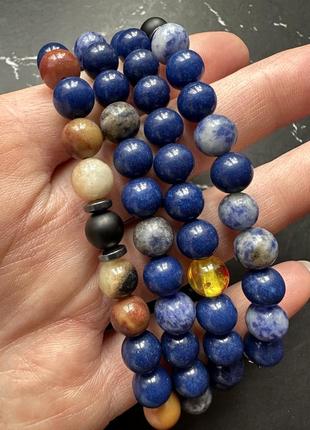 Чоловічі браслети з натурального каменю