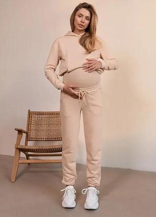 👑vip👑 брюки для вагітних джогери спортивні штани бавовняні брюки для вагітних2 фото