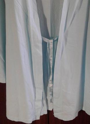 Хлопковый женский  халат бирюзового цвета sorbet индия супер батал нюанс6 фото