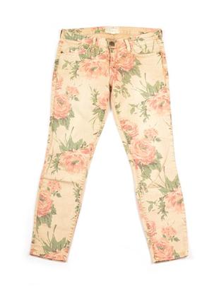 Джинси скінні current/elliott the stiletto haystack floral skinny jeans made in usa