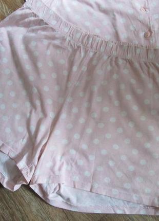 Пижама розовая в горошек2 фото