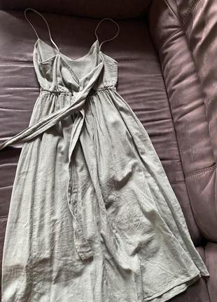 Сарафан сукня льняна міді4 фото