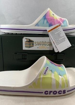 Крокс баябенд шльопанці слайди  crocs bayaband tie-dye mania slide3 фото