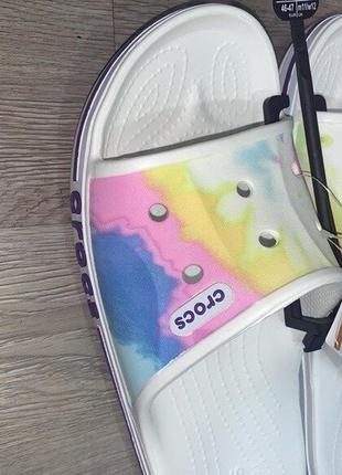 Крокс баябенд шльопанці слайди  crocs bayaband tie-dye mania slide6 фото