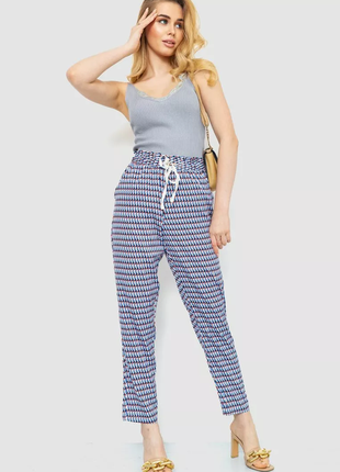 Штани жіночі вільного крою, колір синьо-блакитний, 244r053