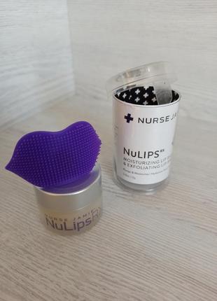 Бальзам для губ+ відлущуюча щіточка nurse jamie nulips rx moisturizing lip balm + exfoliating