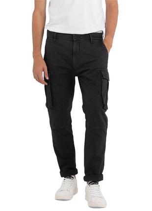 Штаны брюки  replay cargo italy 2022г черные (32)