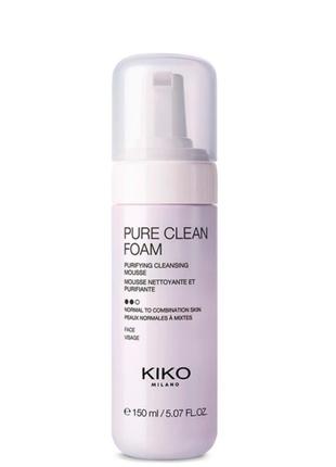 Очищаючий мус для обличчя kiko milano pure clean foam