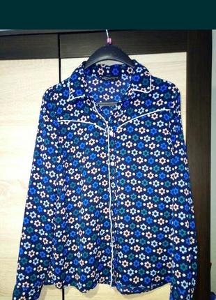 Блузка пижама с длинным рукавом шифон