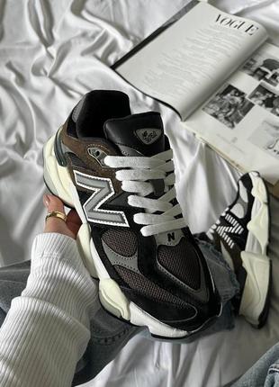 New balance 9060 dark brown3 фото