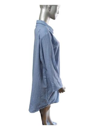 Фланелевая туника - платье р. 42 женская голубая4 фото