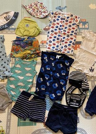 Пакетом одяг на малюка 6-9 місяців джинси, шорти, боді2 фото
