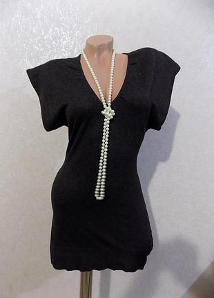 Платье-туника шерстяное с шёлком размер 44-46